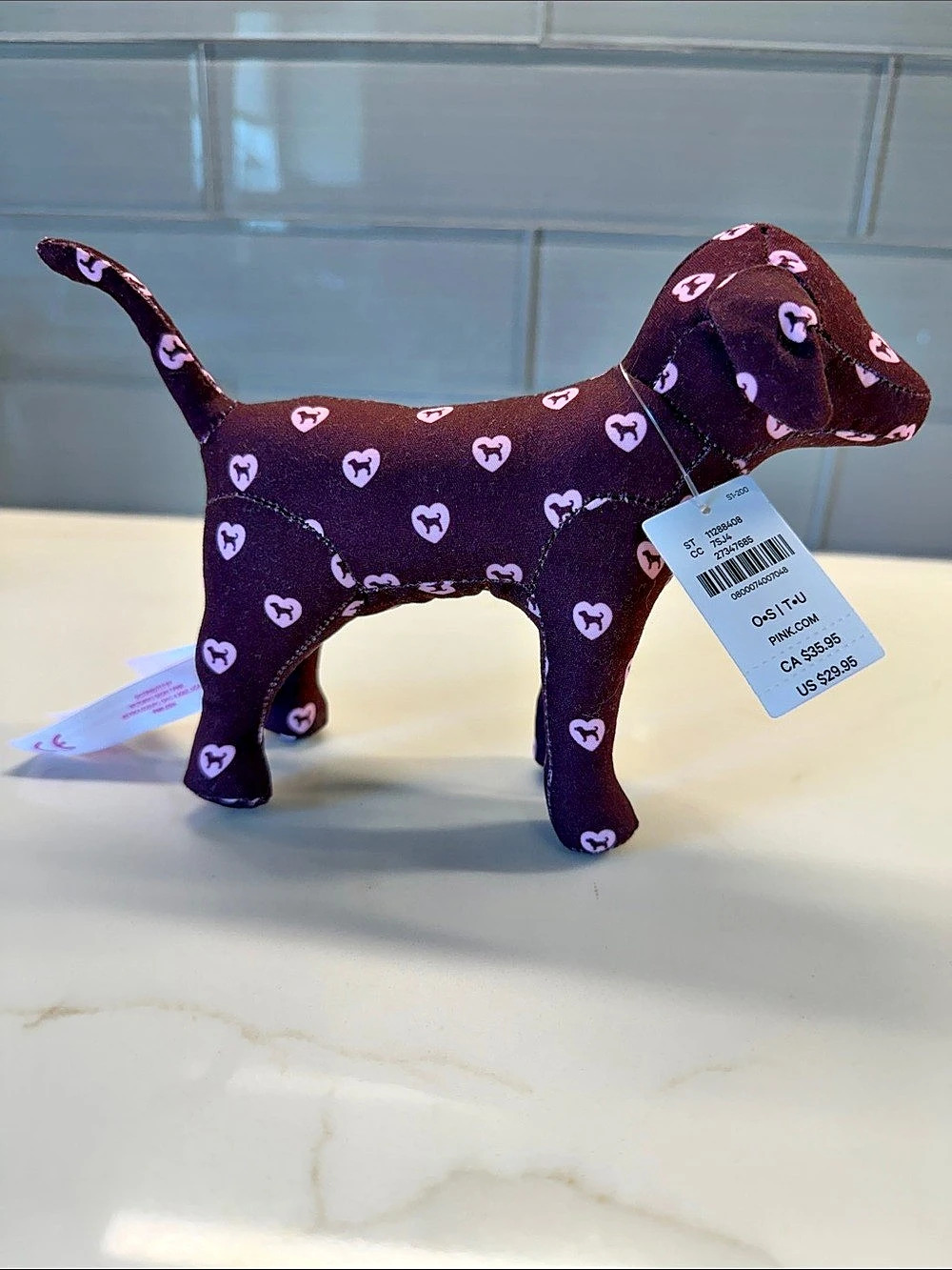 PINK Plush Dog Toy Purple & NWT